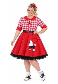 Plus Size Womens 50s Sock Hop Darling Costume Main 1
