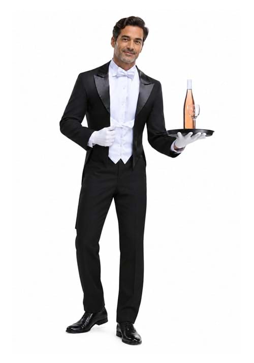 Men's Black Butler Costume upd