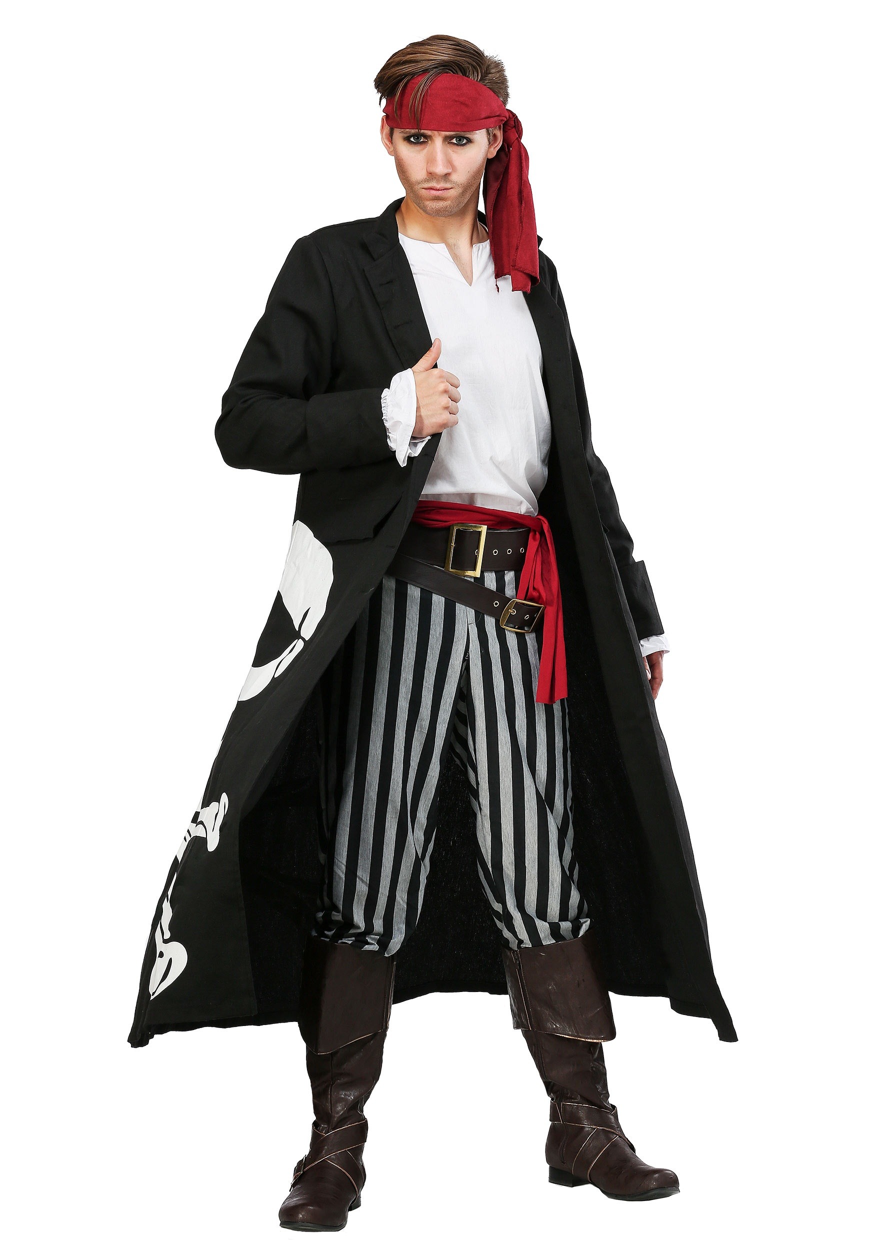 Pirate Flag Captain Plus Size Men's Costume | Exclusive