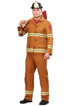 Adult Tan Uniform Firefighter Costume Alt 1