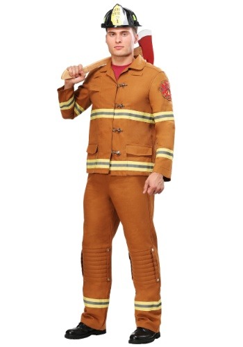 Adult Tan Uniform Firefighter Costume