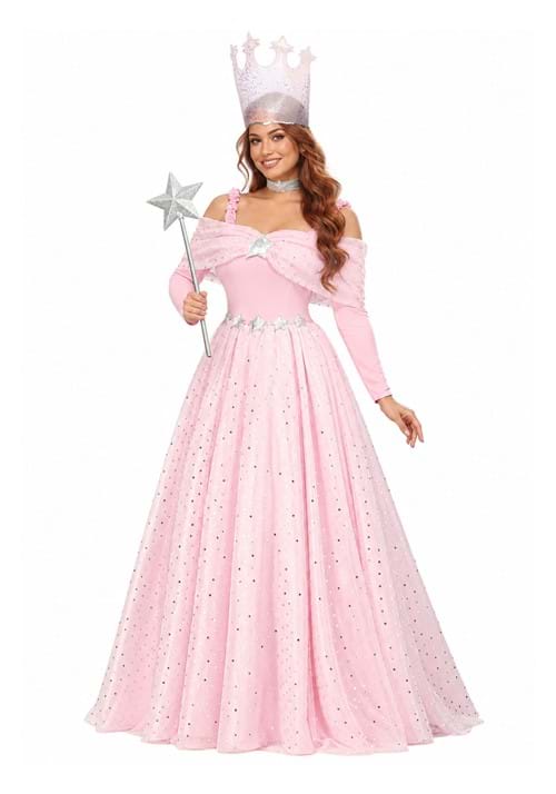 Deluxe Pink Witch Dress Costume New main