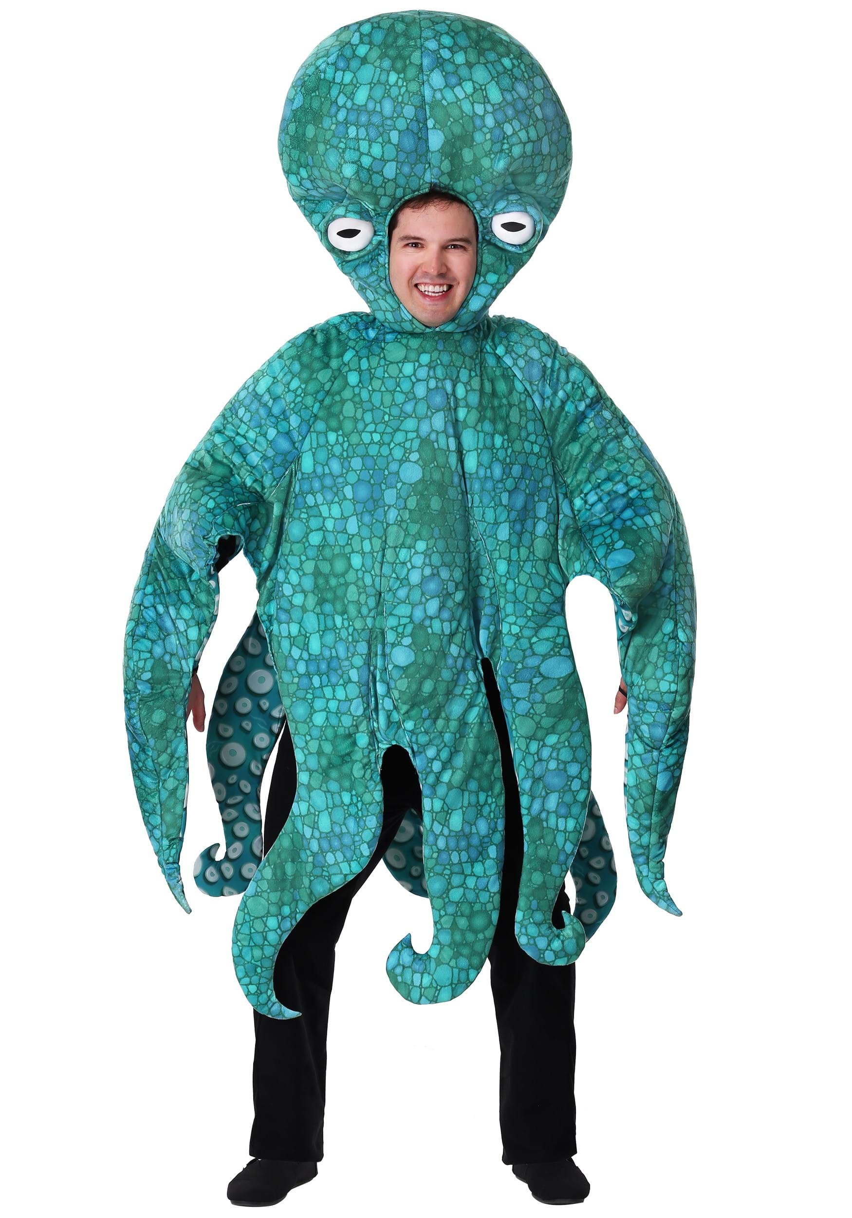 Blue Octopus Costume For Adults