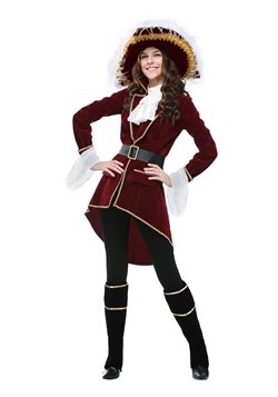 Womens Plus Size Captain Hook Costume
