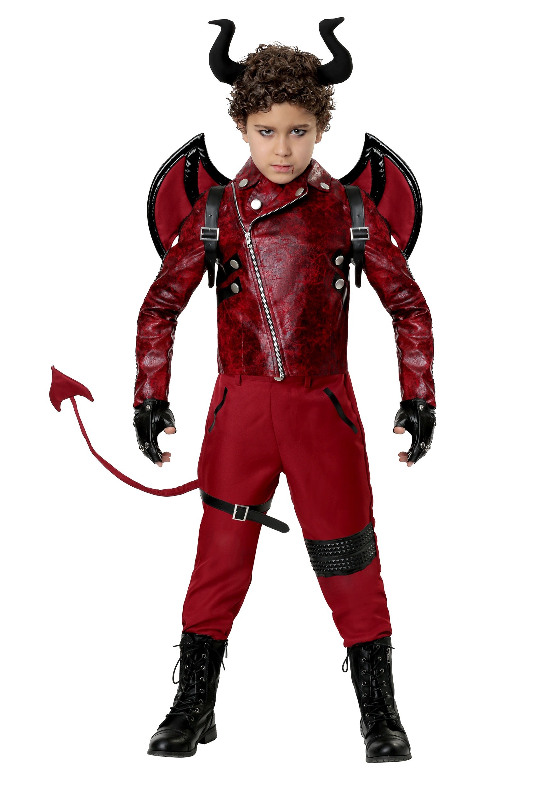 Dangerous Red Devil Child Costume , Devil Costumes