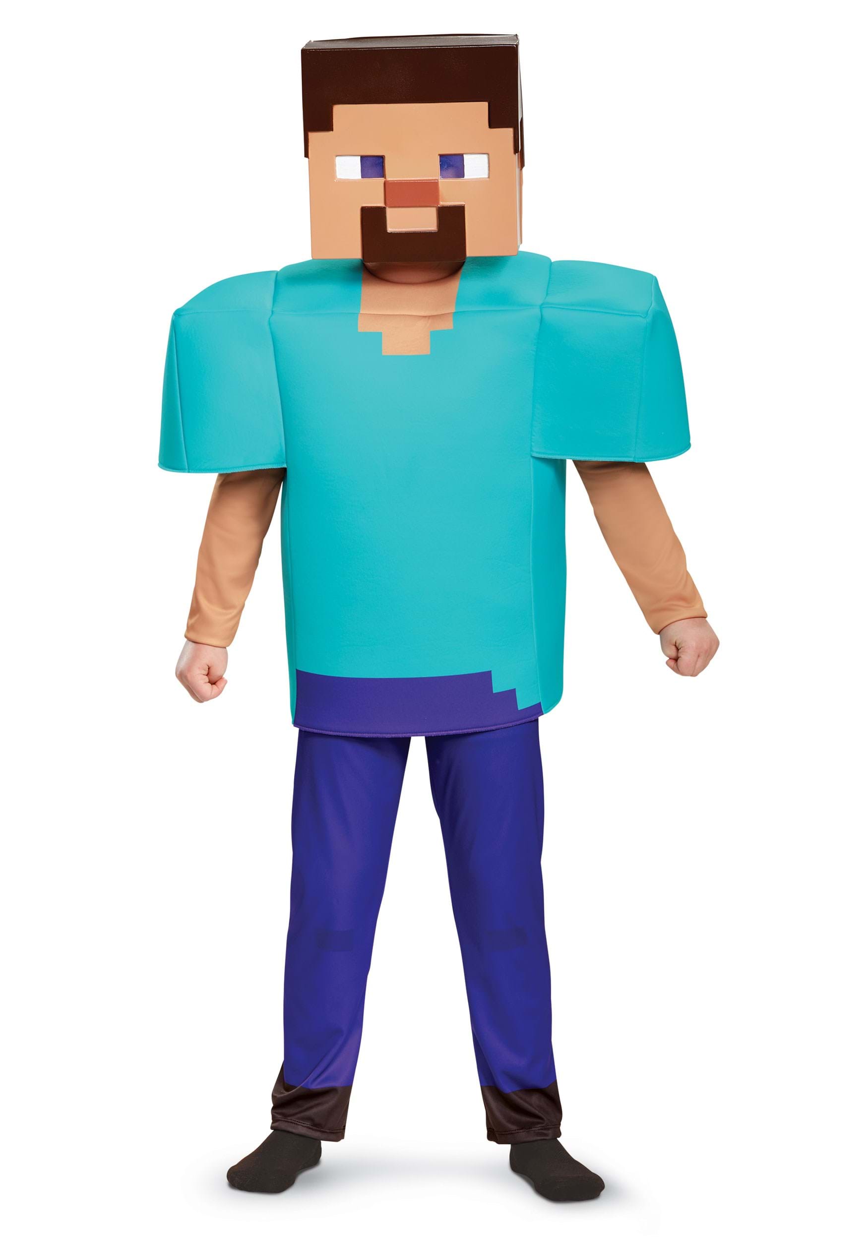 Boys Minecraft Steve Deluxe Costume , Kid's Costumes