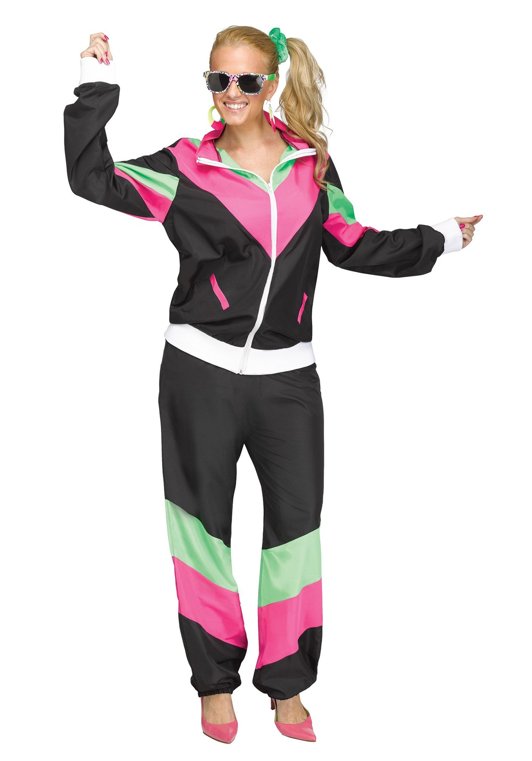 80's Track Suit Woman's Costume , 1980s Costumes