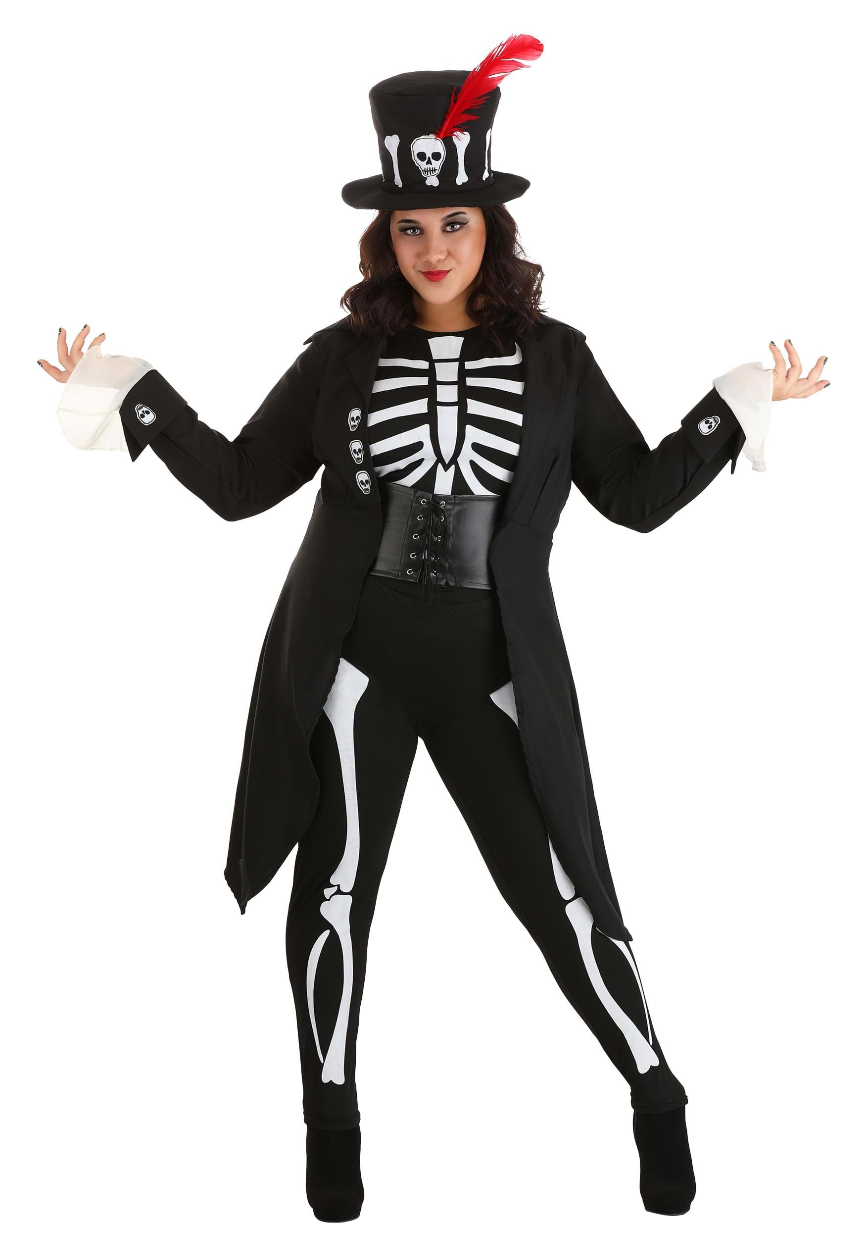 Plus Size Women's Voodoo Skeleton Costume | Exclusive