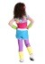 Toddler Girl's Work It Out 80s Costume Alt 1