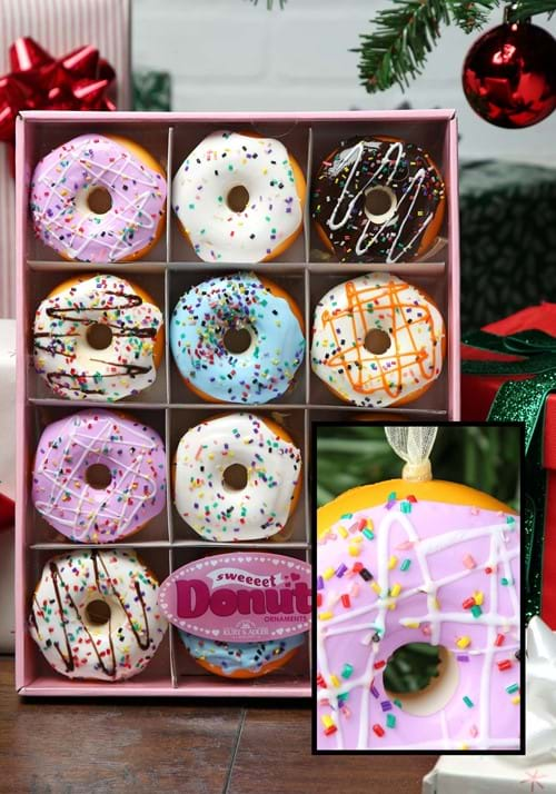 Miniature Donut Ornament Set-12 pc-0