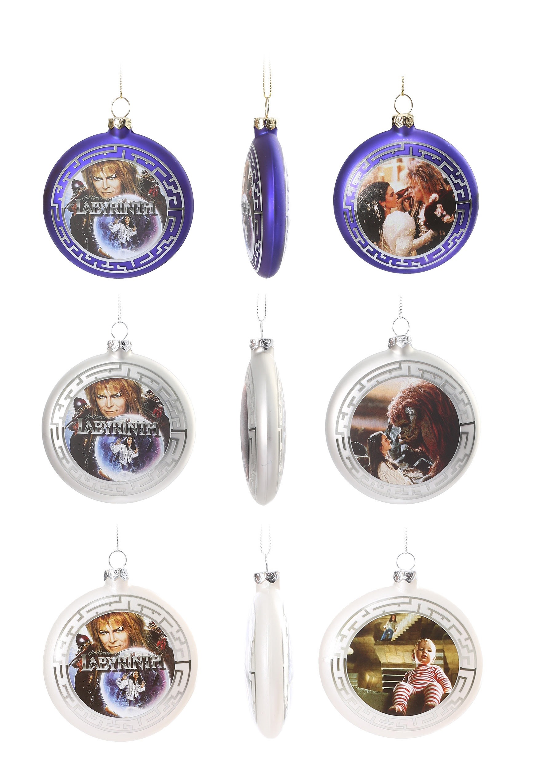 Labyrinth Christmas Disk Ornaments 3-Pack