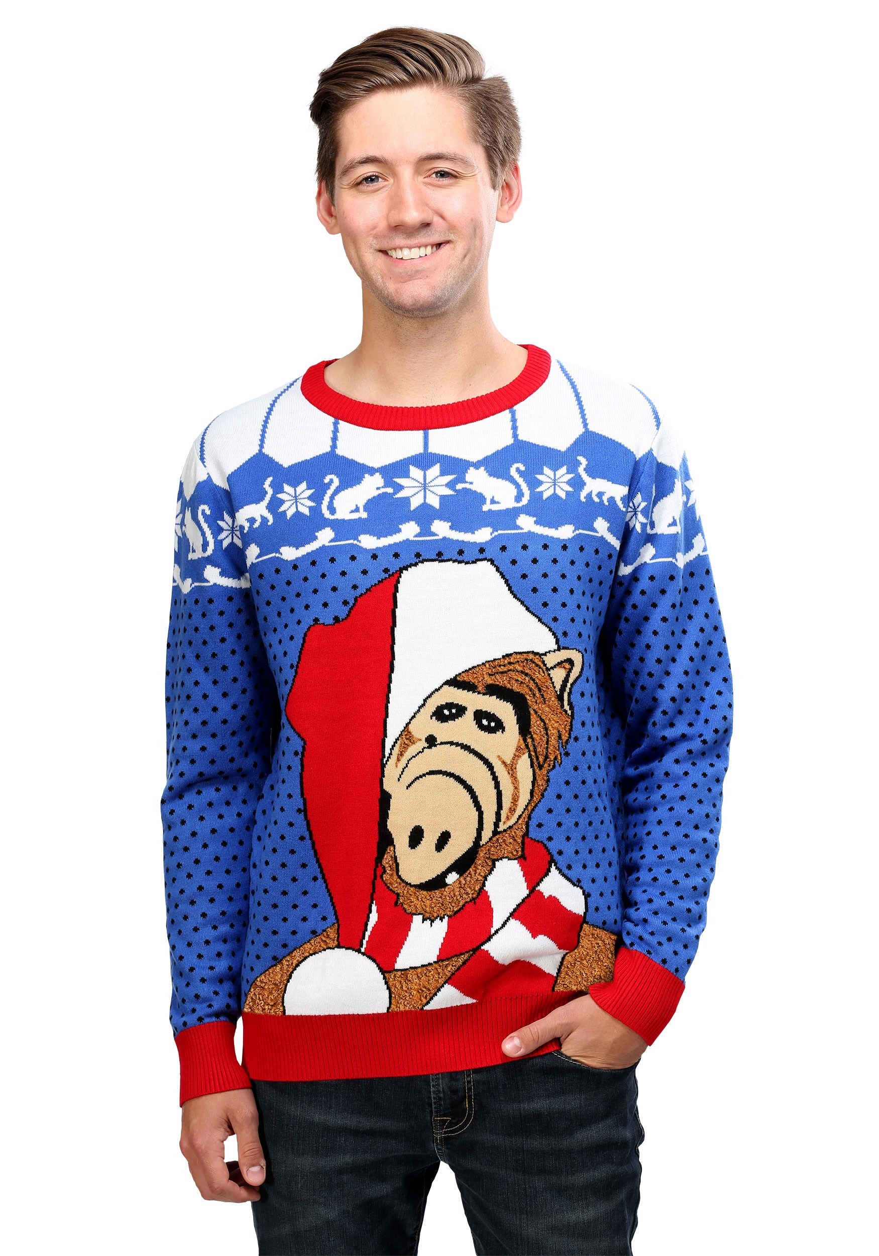 Adult Alf Ugly Christmas Sweater , Christmas Sweaters