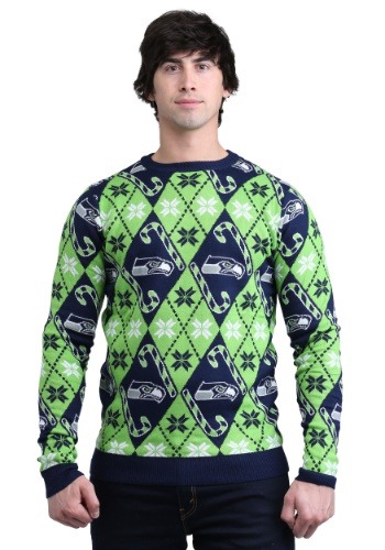 NFL Ugly Sweater Seattle Seahawks Russell Wilson Jumper Christmas