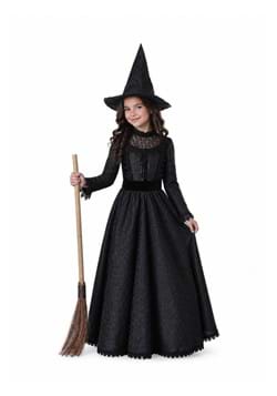 Girls Deluxe Dark Witch Costume New Main