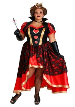 Womens Plus Size Dark Queen of Hearts Costume