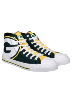 Green Bay Packers High Top Big Logo Canvas Shoes