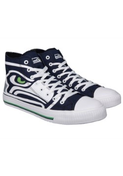 Seattle Seahawks High Top Big Logo Canvas Shoes