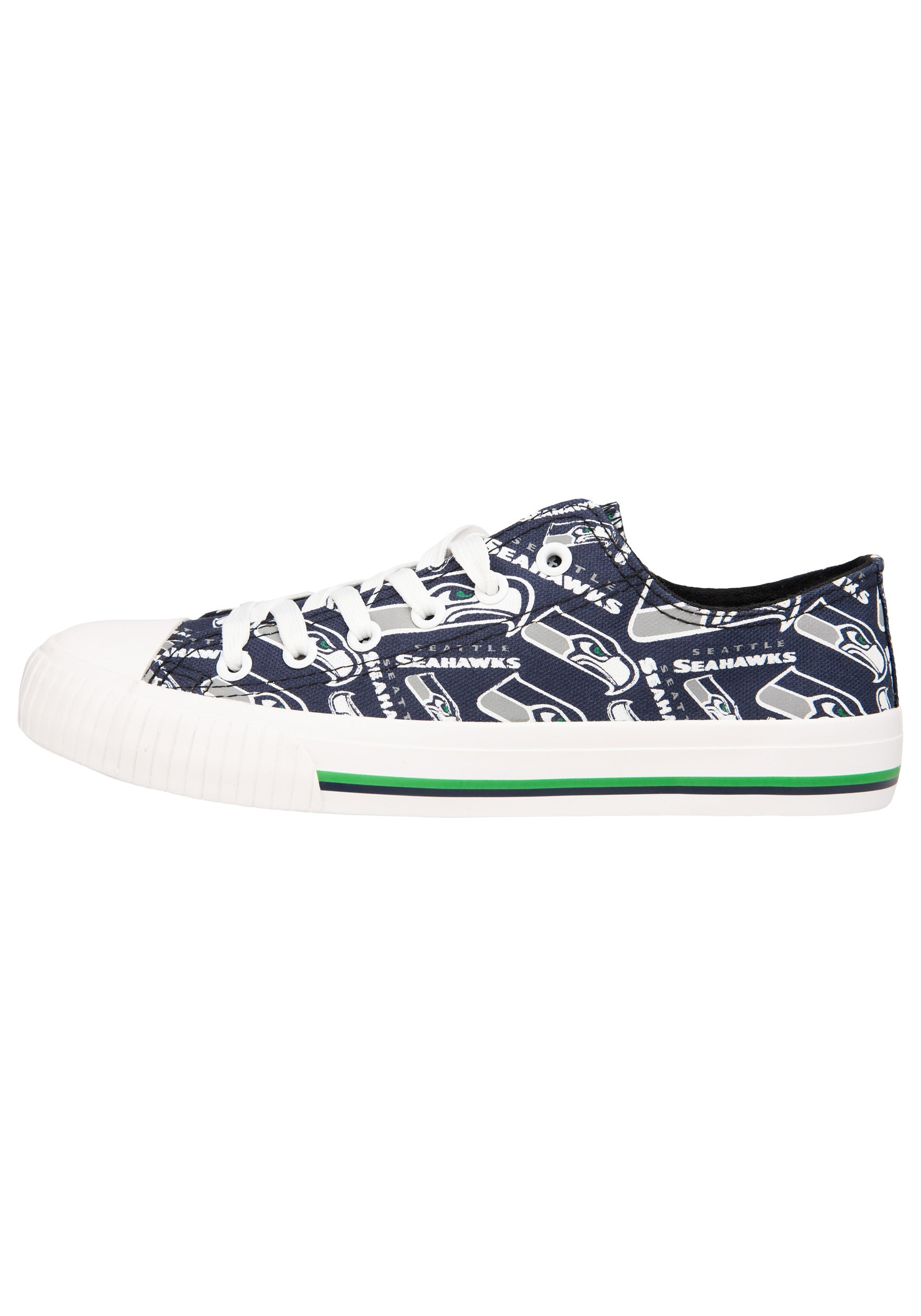 Seattle Seahawks Low Top Canvas Shoes for Women