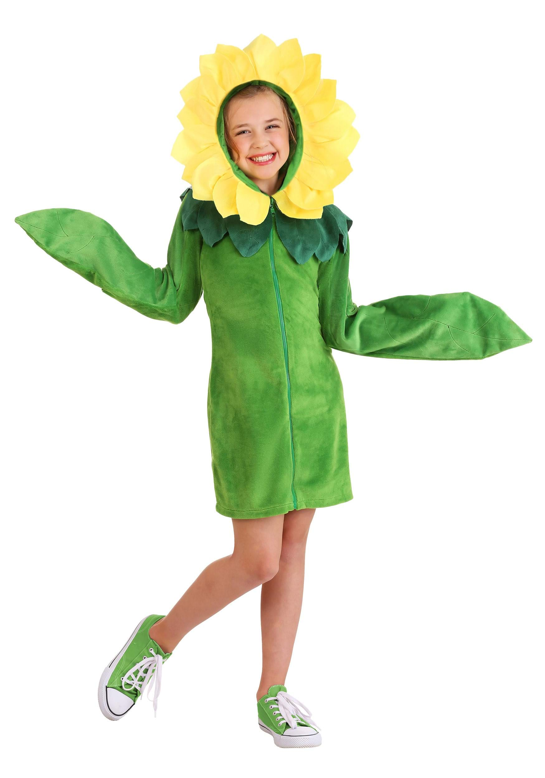 Girl's Floral Hoodie Dress , Plant Costumes