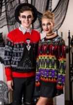 Adult Classic Horror Monsters Fair Isle Halloween Sweater