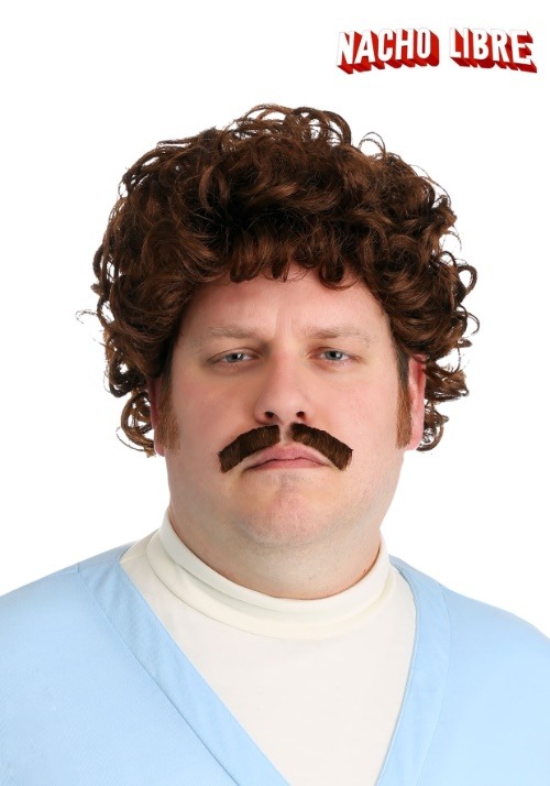 Nacho Libre Wig & Mustache Adult