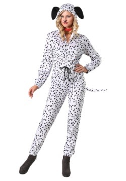 Women's Cozy Dalmatian Plus Size Jumpsuit Costume