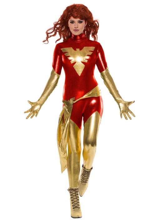 Red Phoenix Women's Jumpsuit Costume1