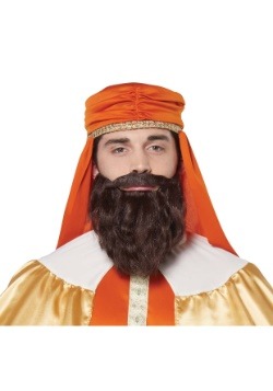 Mens Brown Wise Man Costume Wig and Beard