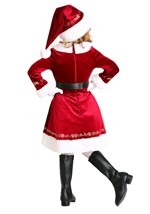 Toddler Santa Dress Costume Alt 1