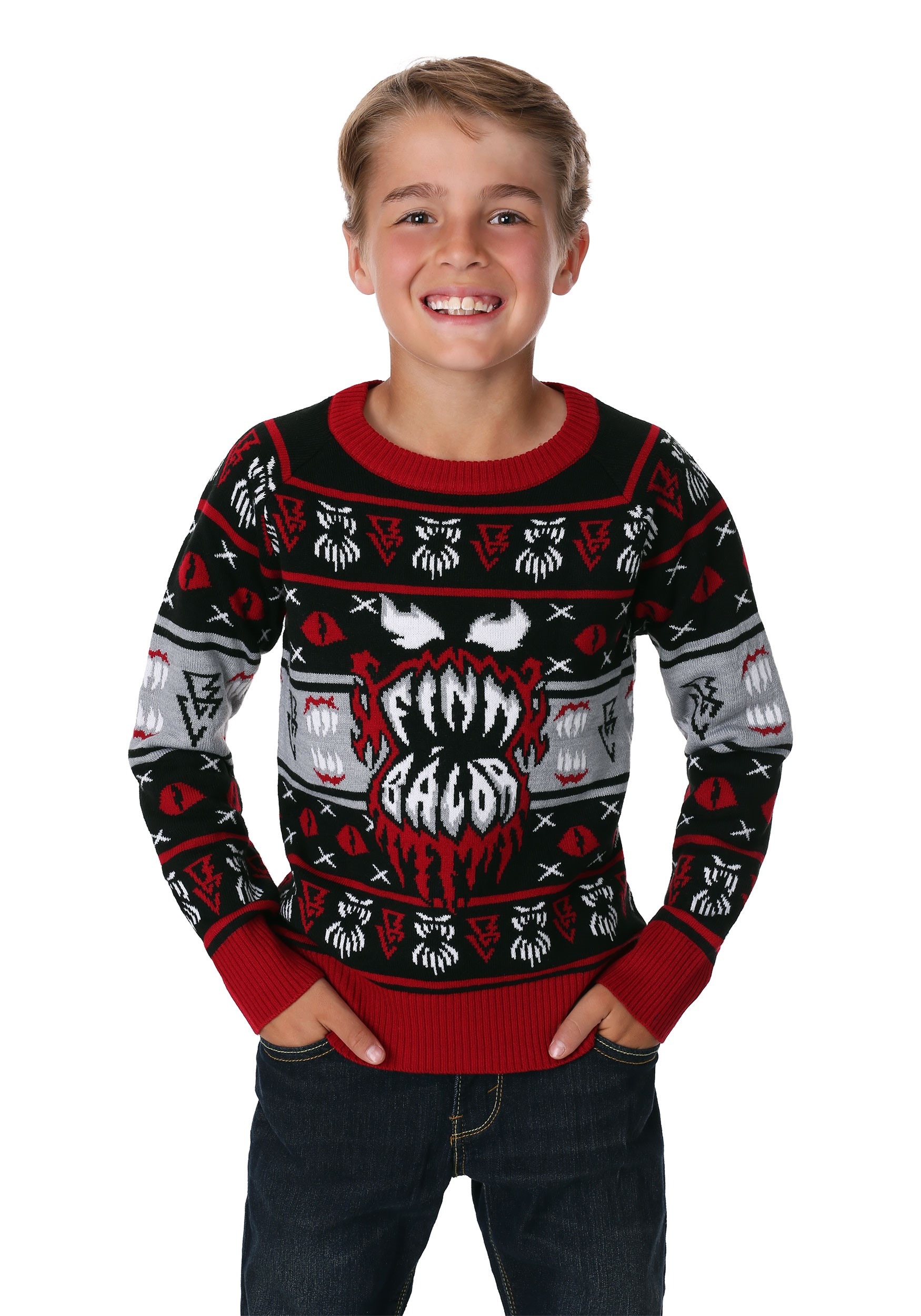 WWE Finn Bálor Child Ugly Christmas Sweater