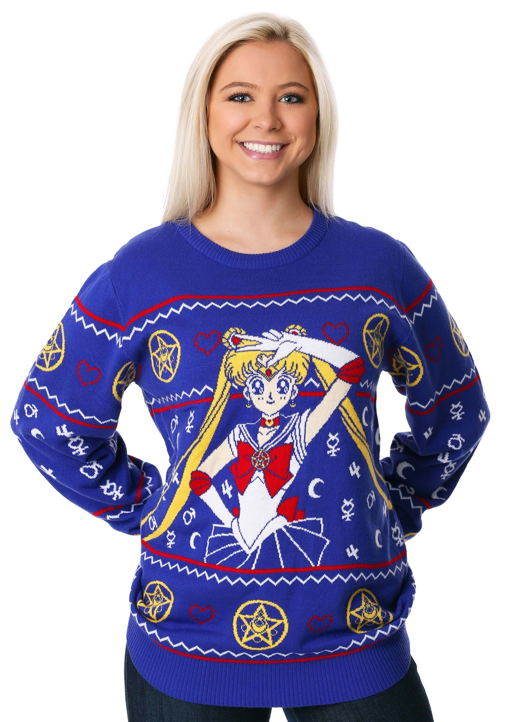 Sailor Moon Fair Isle Adult Ugly Christmas Sweater