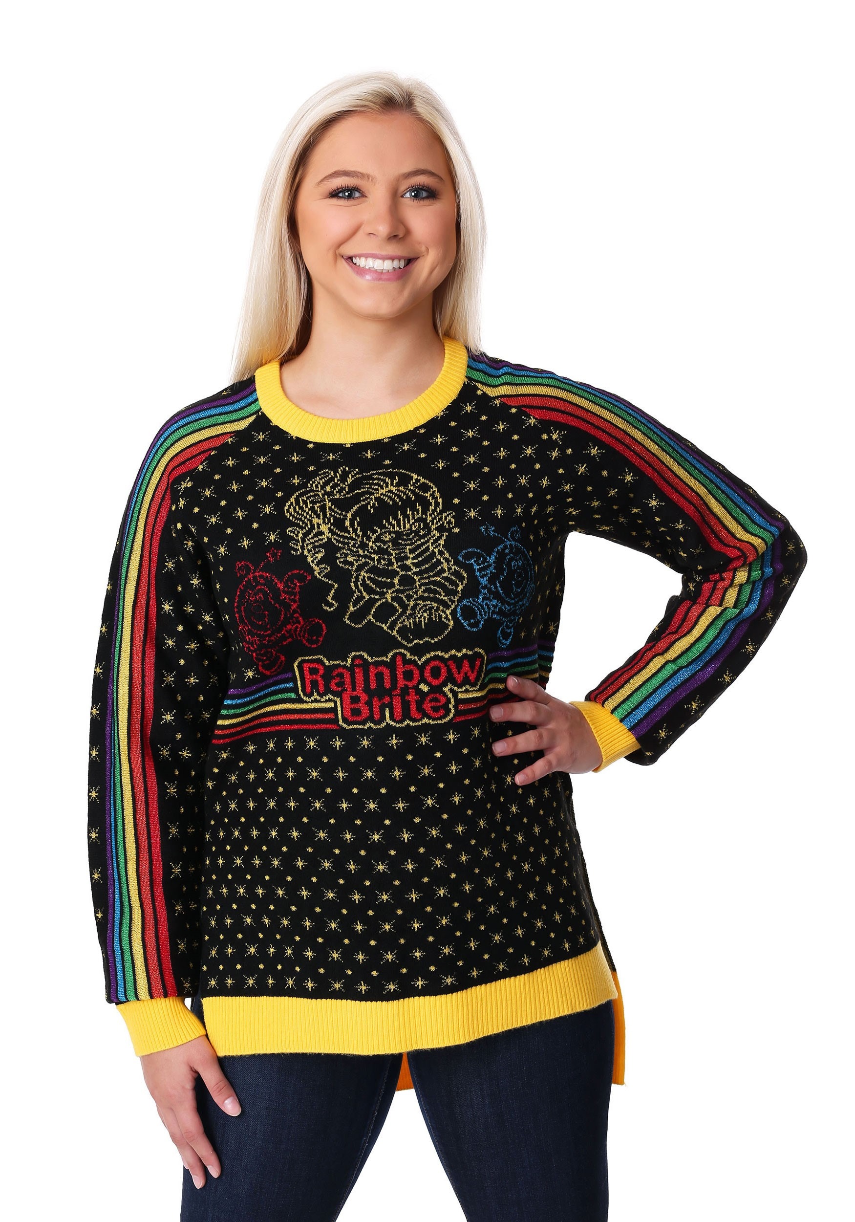Hi-Lo Rainbow Brite Women's Ugly Christmas Sweater