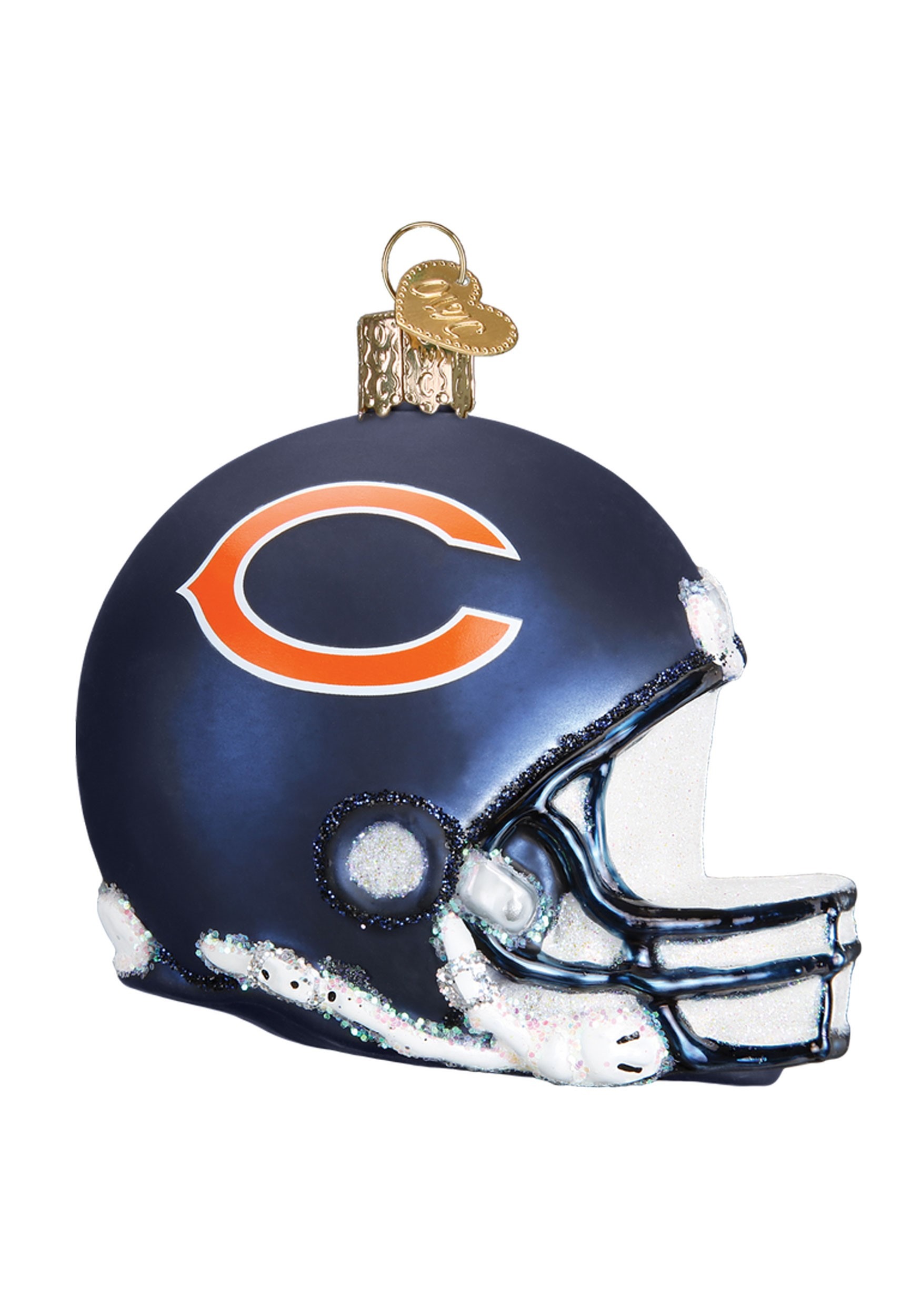 Chicago Bears Helmet Glass Tree Ornament