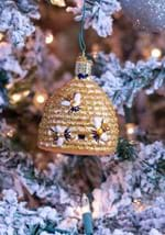 Bee Hive Glass Ornament