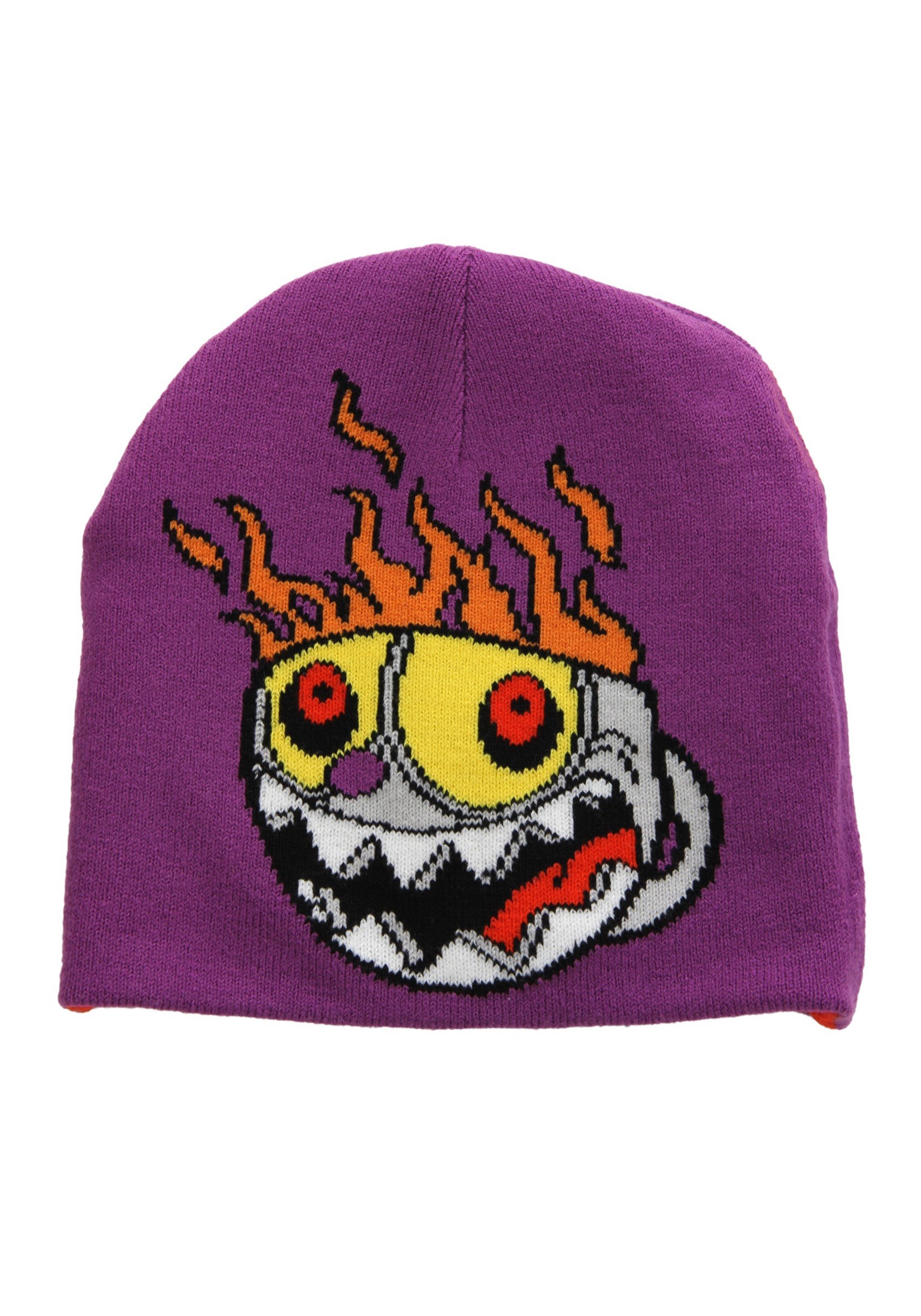 Reversible Red And Purple Cuphead Knit Hat