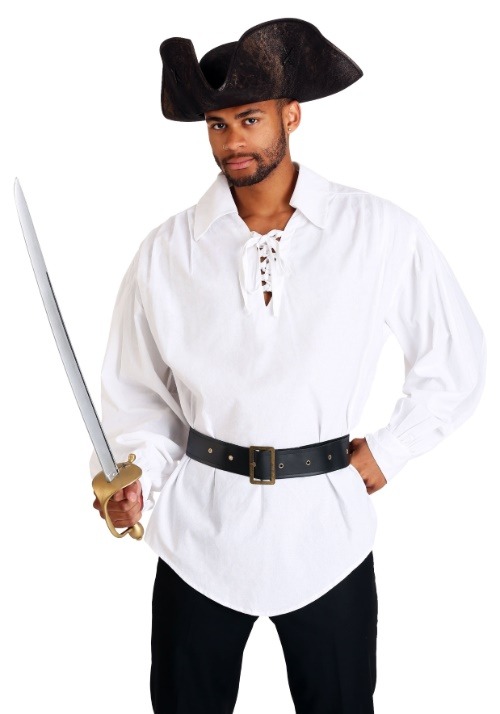 White Pirate Mens Shirt