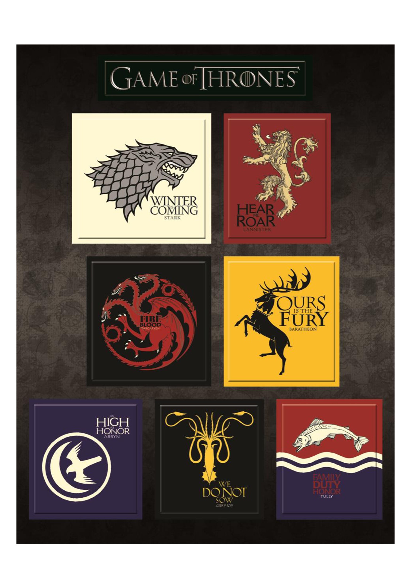 Game of Thrones Magnet Set