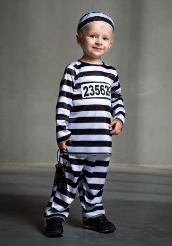 Striped Prisoner Toddler Costume