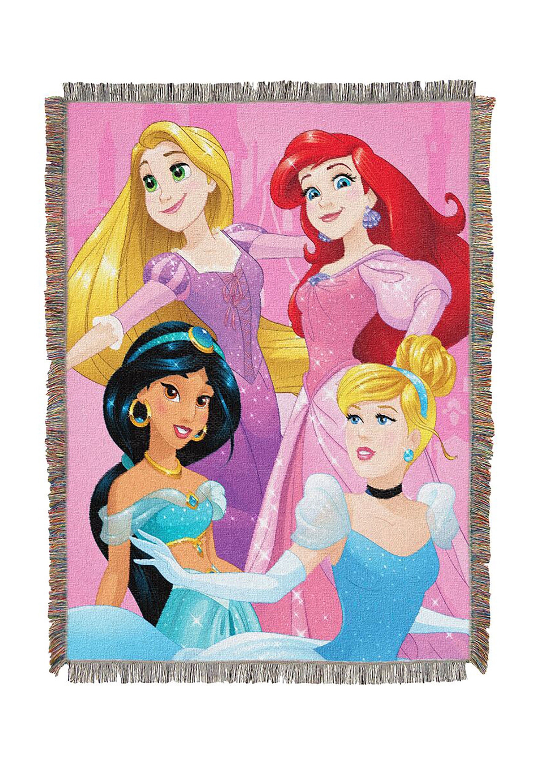 Born to Rule Disney Princesses Woven Tapestry Throw