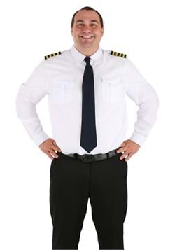 Adult Plus Size Airline Pilot Costume Shirt