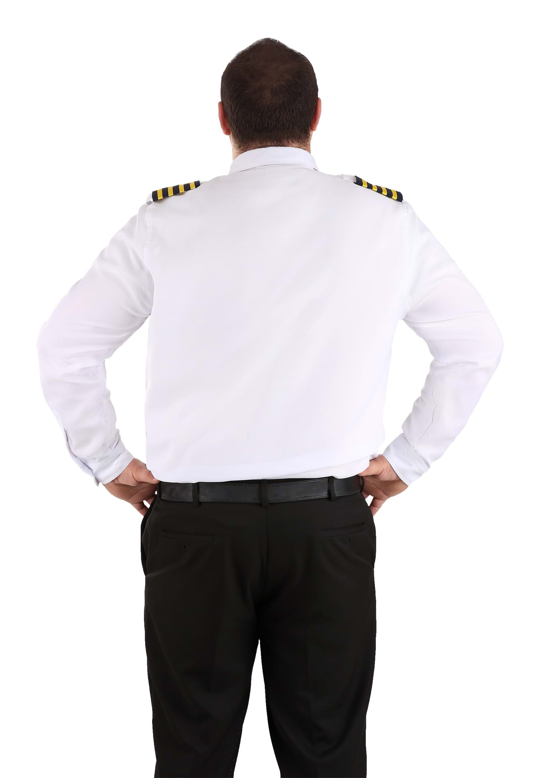 Plus Size Airline Pilot Adult Costume Shirt