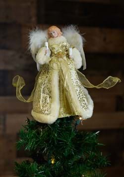 10" Ivory Gold Angel Tree Topper