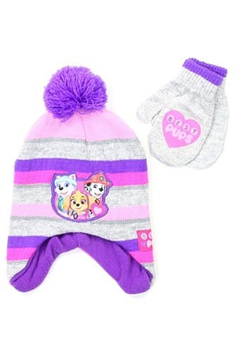 Paw Patrol Girls Winter Hat and Gloves Set