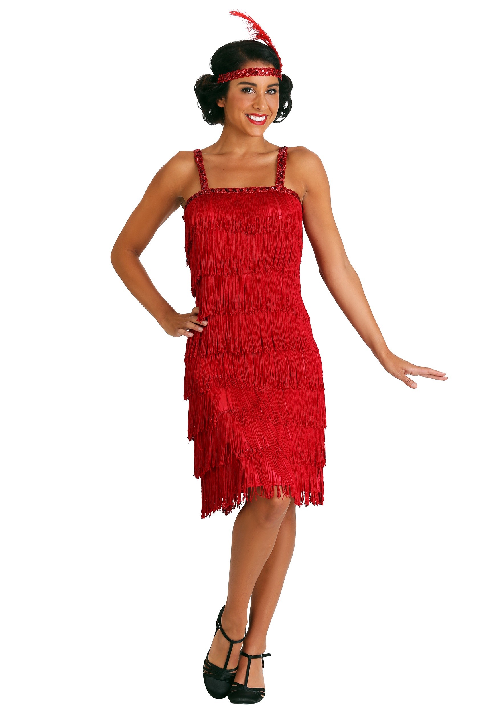 Red Fringe Florence Flapper Costume