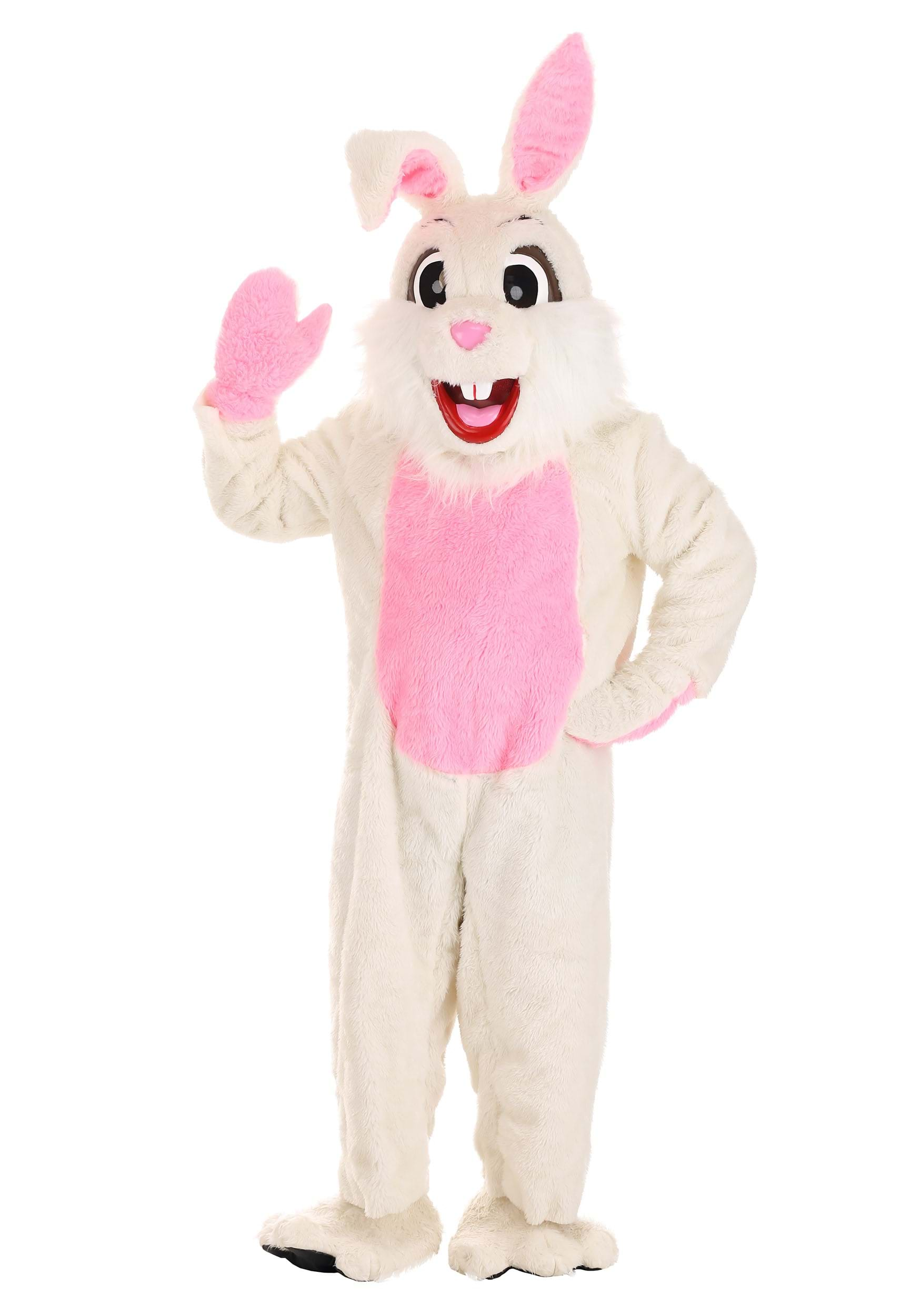 White Easter Bunny Mascot Costume