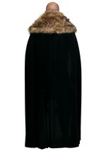 Black Faux Fur Collar Viking Cape Alt 2