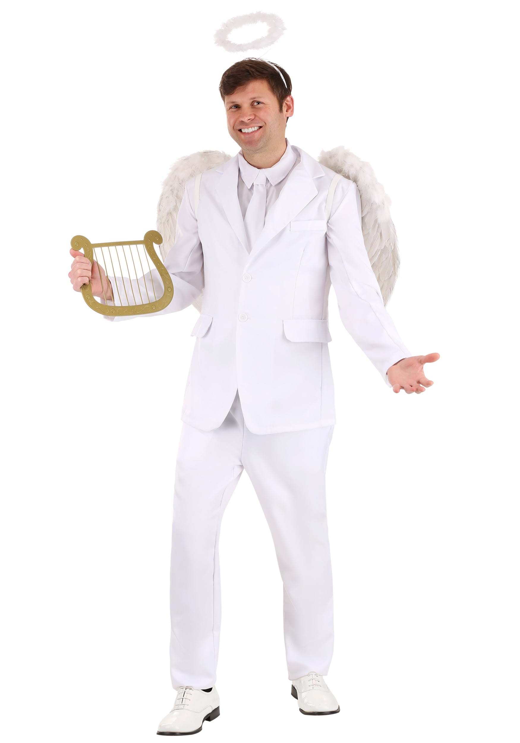 White Costume Suit For Men , 1920s Mobster Costume