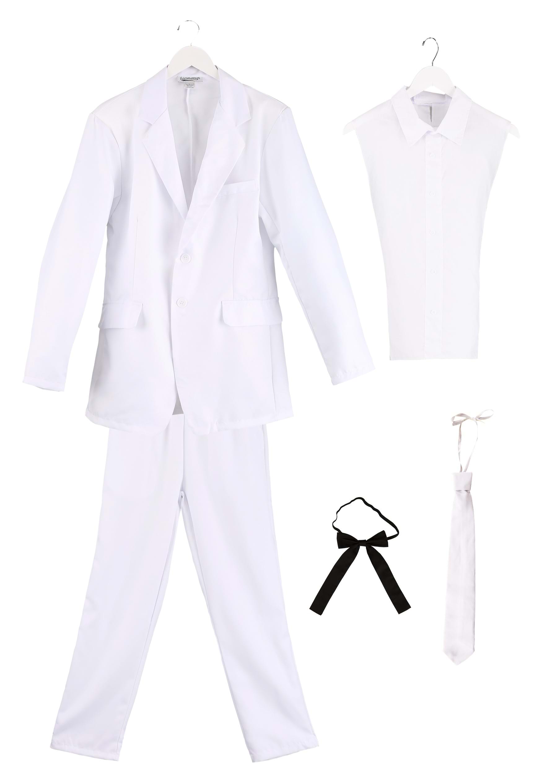 White Costume Suit For Men , 1920s Mobster Costume