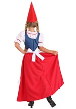 Girl's Garden Gnome Costume Alt 2