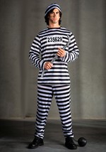 Striped Plus Size Prisoner Costume Alt 6
